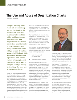 The Use and Abuse of Organization Charts