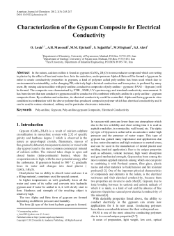 Characterization of the Gypsum Composite for Electrical Conductivity