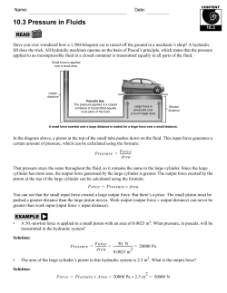 10.3 Pressure in Fluids