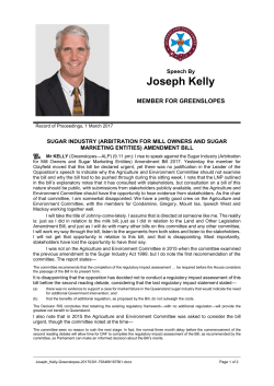 Arbitration for Mill Owners and Sugar Marketing Entities