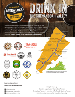 the Shenandoah Valley - Shenandoah Beerwerks Trail