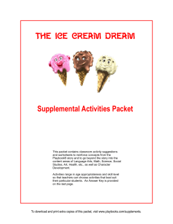 The ice Cream Dream - Playbooks Reader`s Theater