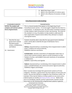 Africa`s Government/Civics Teacher Notes