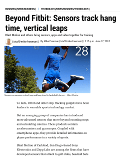 Beyond Fitbit: Sensors track hang time, vertical leaps