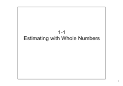 11 Estimating with Whole Numbers