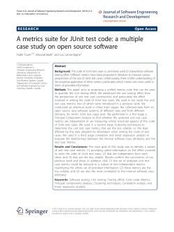A metrics suite for JUnit test code: a multiple case study on open