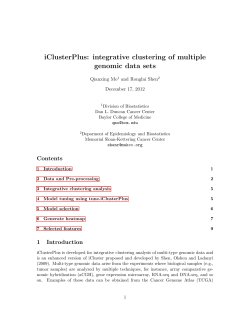 iClusterPlus: integrative clustering of multiple genomic data sets