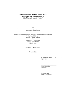 “Literary Dialects in Frank Parker Day`s Rockbound and Ernest