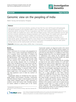 Genomic view on the peopling of India | SpringerLink