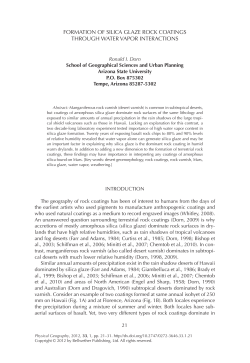 Formation of silica glaze rock coatings through water vapor