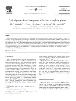 Optical properties of manganese in barium phosphate