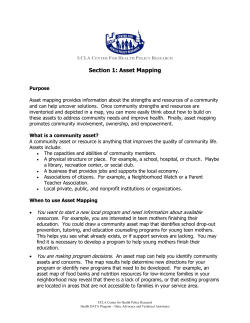 Section 1: Asset Mapping - UCLA Center for Health Policy Research