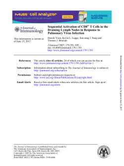 Pulmonary Virus Infection Draining Lymph Nodes in Response to T