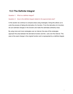 The Definite Integral