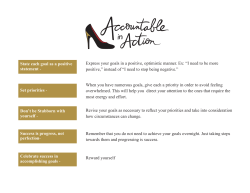 State each goal as a positive statement - Set priorities