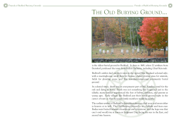 The Old Burying grOund... - Bedford Historical Society