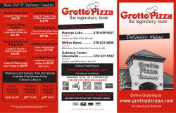 Delivery Menu - Grotto Pizza