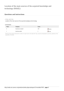 Location of the main sources of the acquired knowledge and