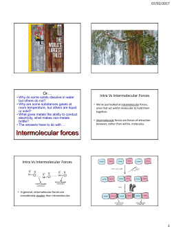 Intermolecular forces