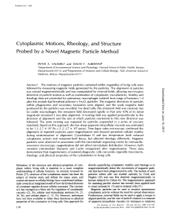 Cytoplasmic Motions, Rheology, and Structure Probed by a Novel
