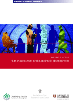 Human resources and sustainable development