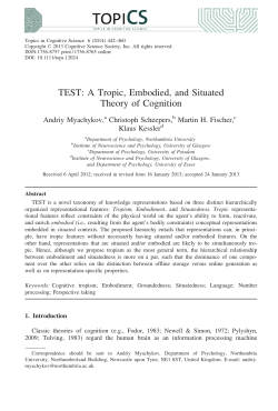 TEST: A Tropic, Embodied, and Situated Theory of Cognition