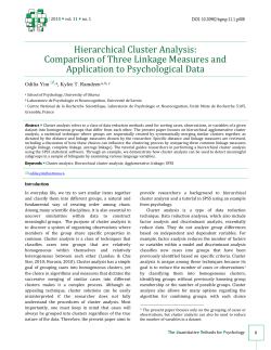 Hierarchical Cluster Analysis: Comparison of Three Linkage