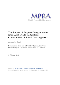 The Impact of Regional Integration on Intra
