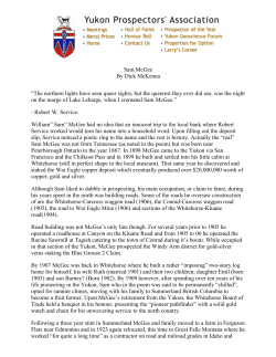 Sam McGee - Yukon Prospectors` Association