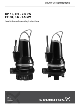 DP 10, 0.9 - 2.6 kW EF 30, 0.6 - 1.5 kW