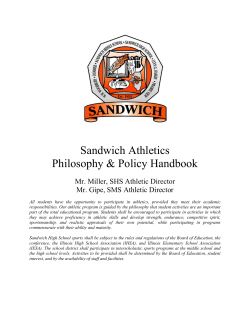 2014-2015 Athletic Handbook - Sandwich Community Unit School