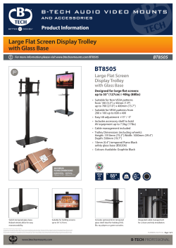 BT8505 B-TECH AUDIO VIDEO MOUNTS Large Flat Screen Display