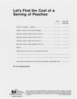 Let`s Find the Cost of a Serving of Peaches