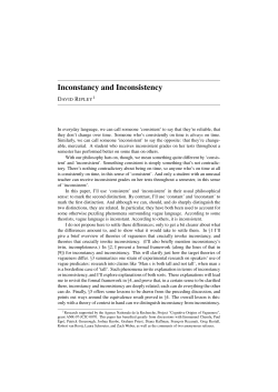 Inconstancy and Inconsistency