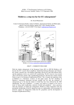 Moldova: a step too far for EU enlargement?