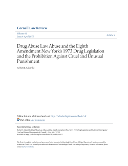 Drug Abuse Law Abuse and the Eighth Amendment New York`s