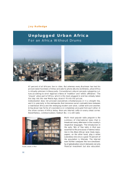 Unplugged Urban Africa