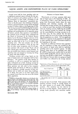 Liquid Assets and Expenditure Plan of Farm Operators