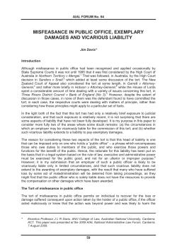 misfeasance in public office, exemplary damages and