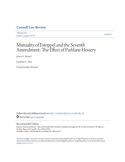 Mutuality of Estoppel and the Seventh Amendment