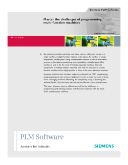 Multi-function Machine Programming White Paper