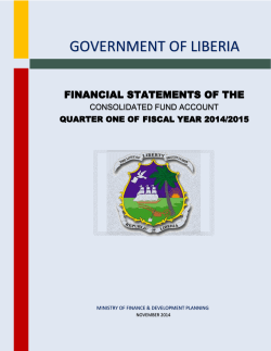 FY14-15 Consolidated Fund Account First Quarter - (MFDP)