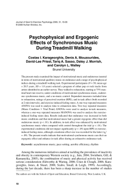 Psychophysical and Ergogenic Effects of Synchronous Music