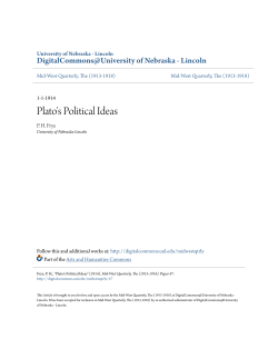 Plato`s Political Ideas - DigitalCommons@University of Nebraska