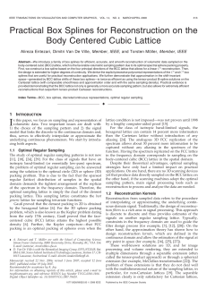 Practical Box Splines for Reconstruction on the - MIP :: Lab
