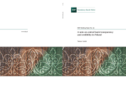 A note on central bank transparency and credibility in Poland