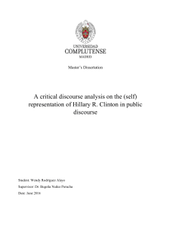 A critical discourse analysis on the (self) - E