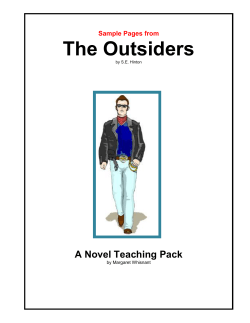 Sample Pages from The Outsiders