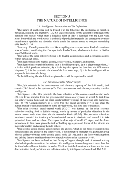 SECTION 5 THE NATURE OF INTELLIGENCE
