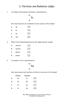 Sr Fe - Loreto Physics